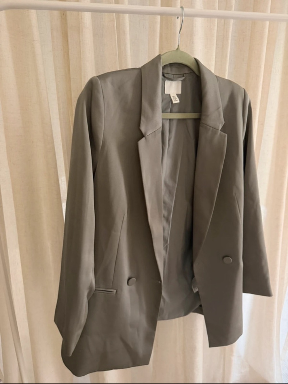 Classic Women's green/gray Blazer Jacket